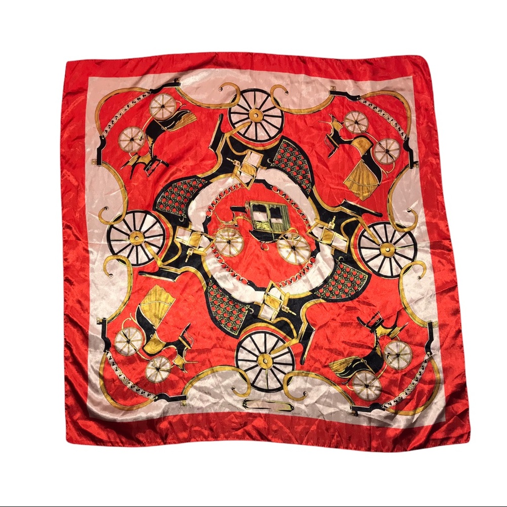 M.O.S.I. Horse Carriage Orange Color Scarf